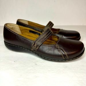 Clarks Active Air Slip-on Brown Leather Mary Jane Flat 79223, Women’s 7M